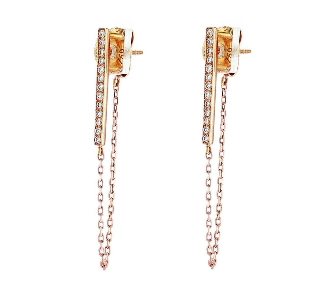 18kt Rose Gold 0.15ctw Diamond Earrings (1 of 1)
