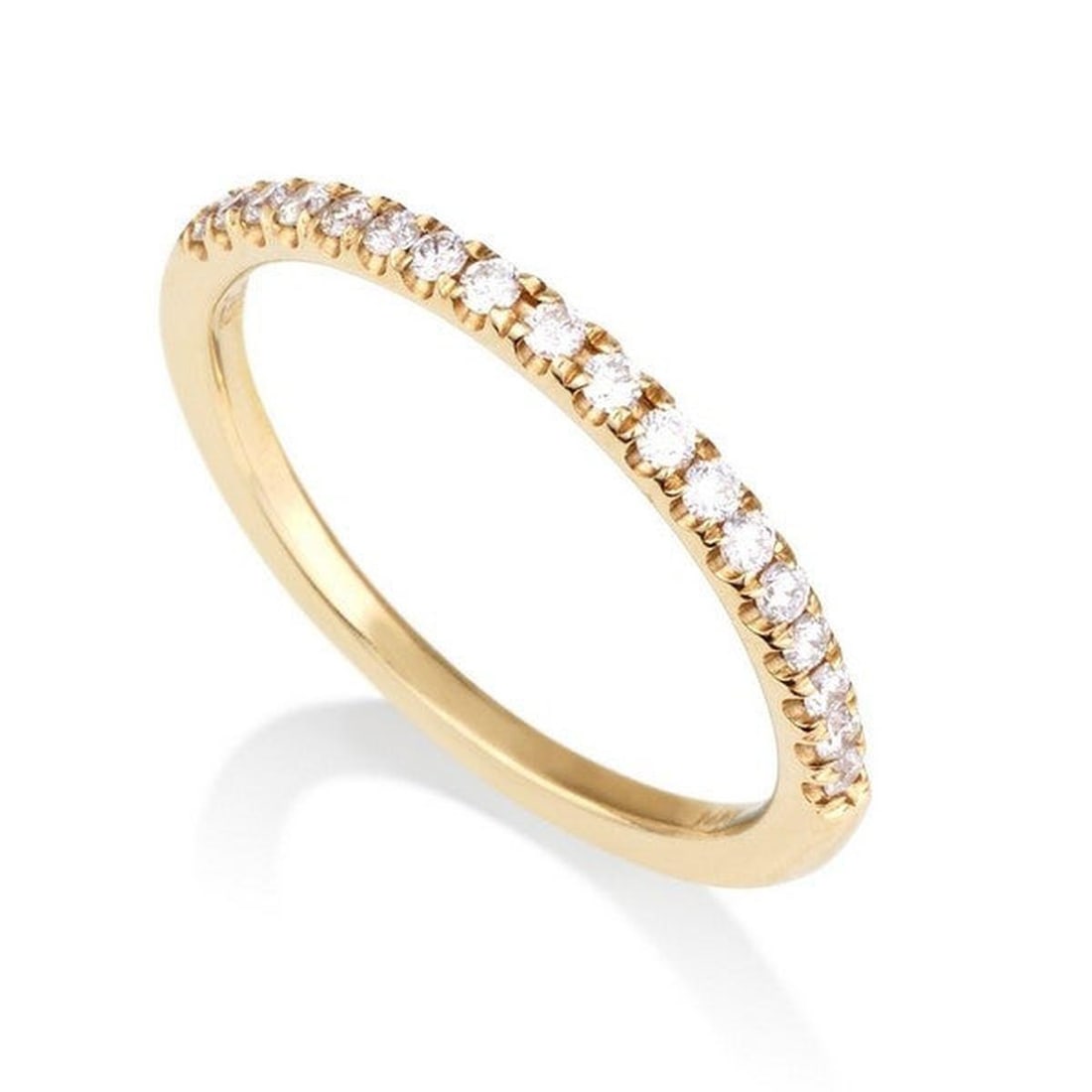14kt Yellow Gold 0.27ctw Diamond Ring: One 14k yellow gold ring, set with natural diamond. Jewelry Weight: 1.7Grs Total Diamonds Weight: 0.27Cts Main Stones Description: Quantity: 15 Cut and shape: Round Carats Weight: 0.27 Clarity: VS Col