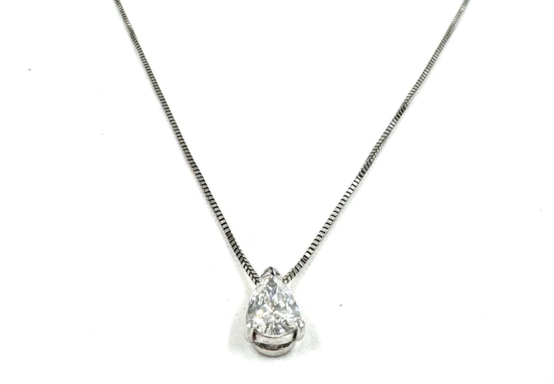 14kt White Gold 0.81ctw Diamond Pendant (1 of 2)