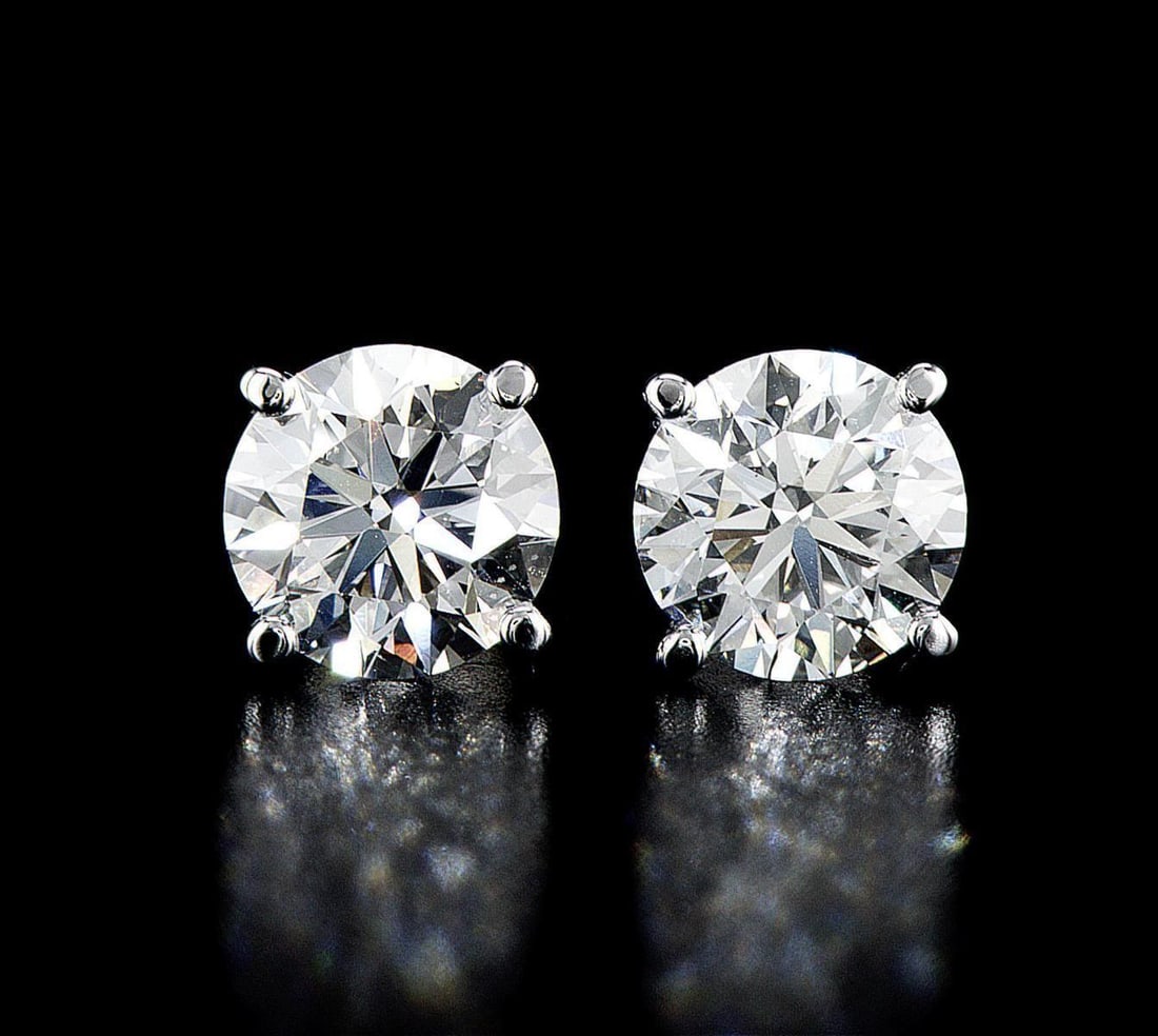 14kt White Gold 4.16ctw Diamond Earrings (1 of 2)