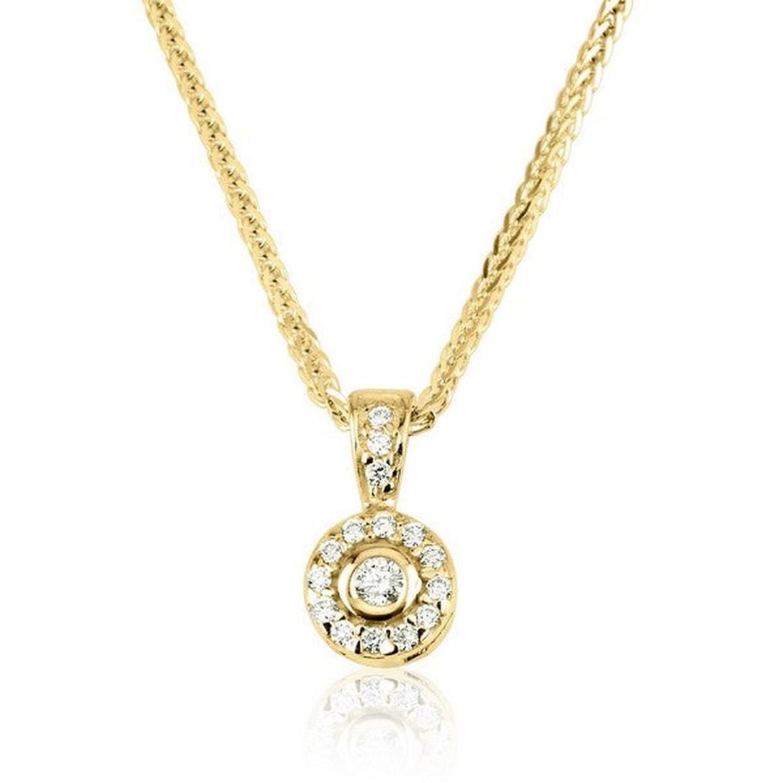 14kt Yellow Gold 0.1ctw Diamond Pendant (1 of 1)