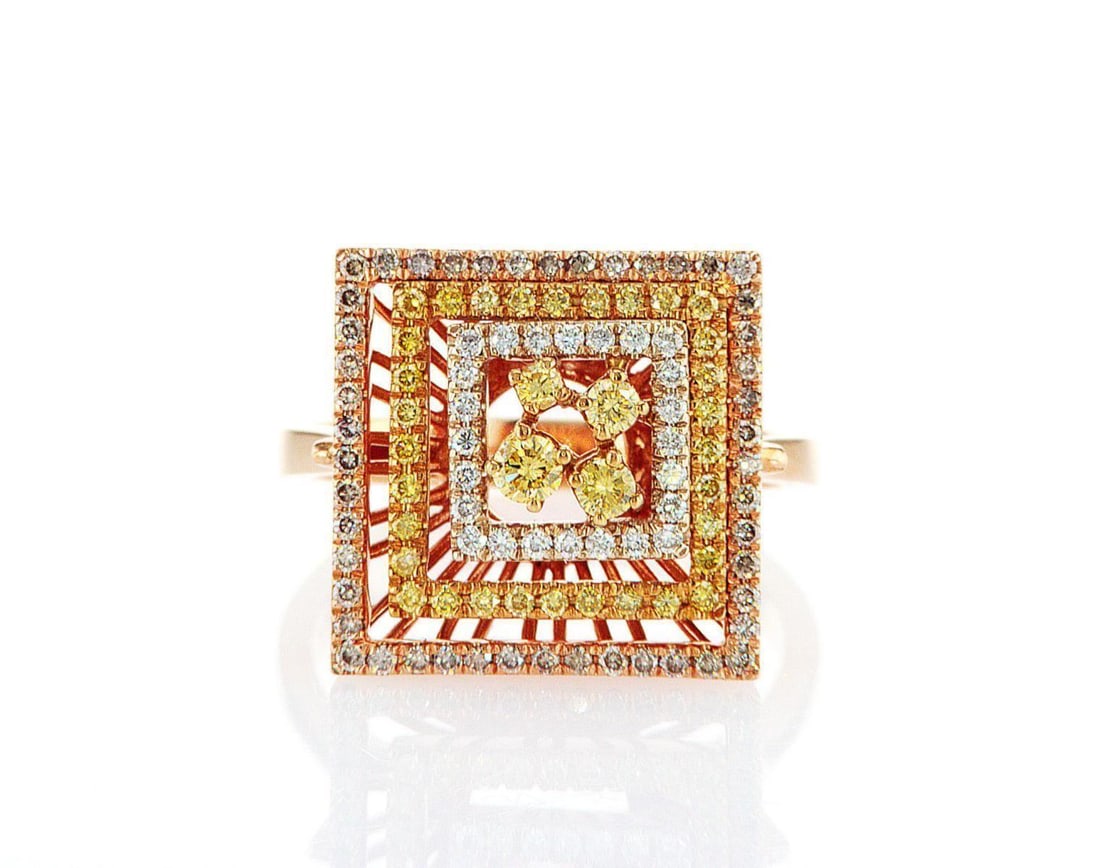 18kt Rose Gold 1.07ctw Diamond Ring (1 of 2)