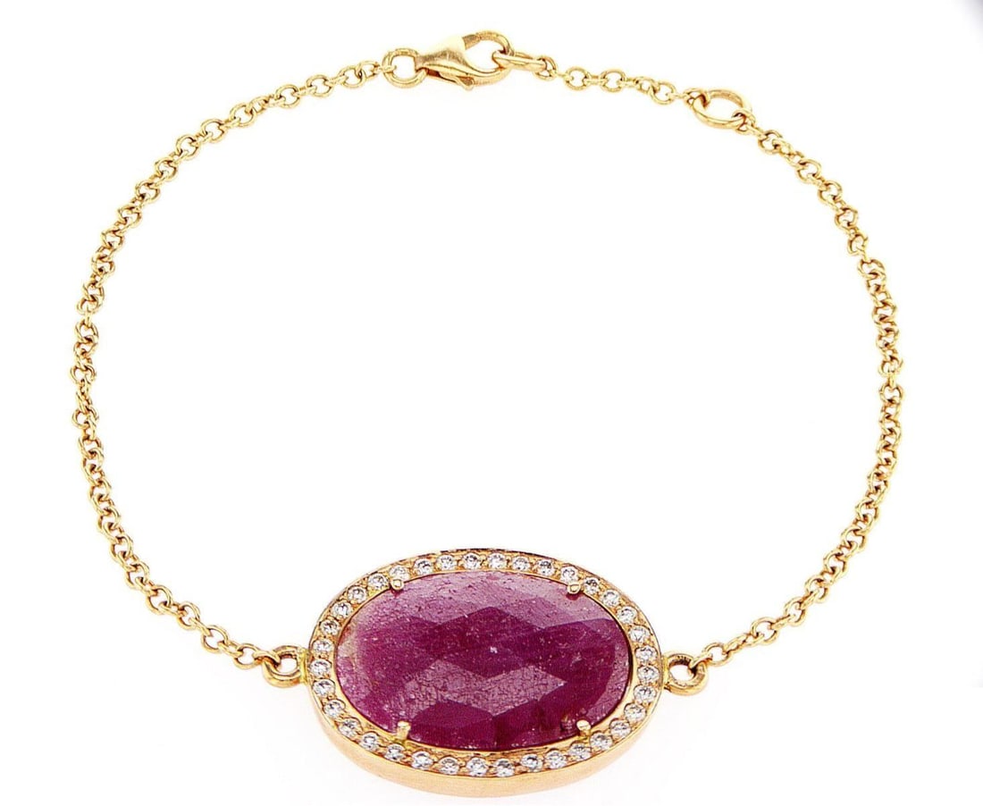 14kt Yellow Gold 7.73ctw Diamond Bracelet: One 14k yellow gold bracelet, set with sapphire and natural diamonds. Jewelry Weight: 5.42Grs Total Diamonds Weight: 7.73Cts DSL Appraised. Certificate Number: Issued before shipping. Ref#: j18403.