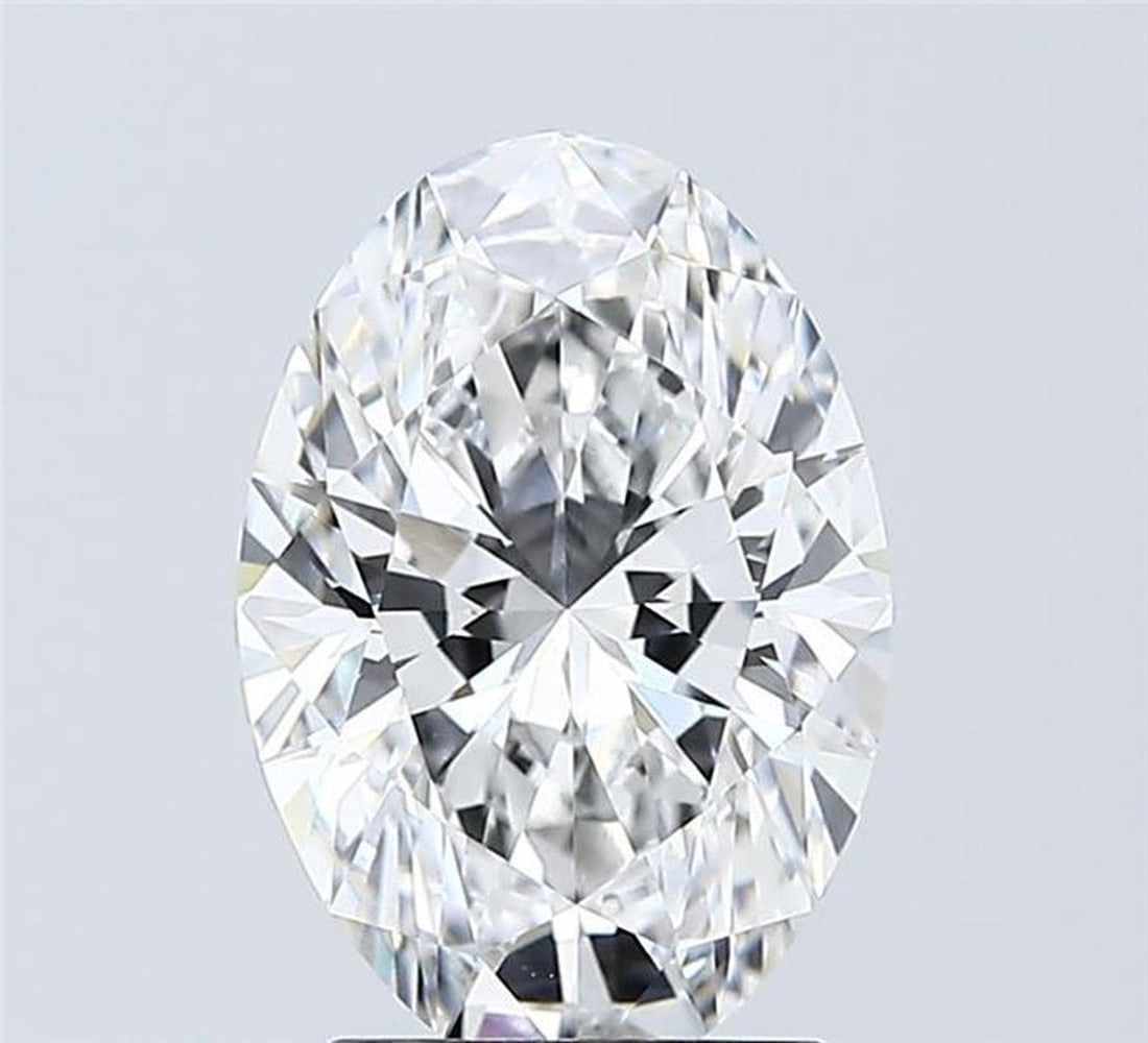 Lab Grown 2.07 ct, Color E/VVS2 IGI Graded Diamond: Lab/Natural Diamond: Lab Carat Weight: 2.07 Color Grade: E Clarity Grade: VVS2 Model: Oval Fluorescence: N Polish: EXCELLENT Symmetry: EXCELLENT Depth: 63.4 Table: 59 Size: 10.35-7.15-4.53 Certificate