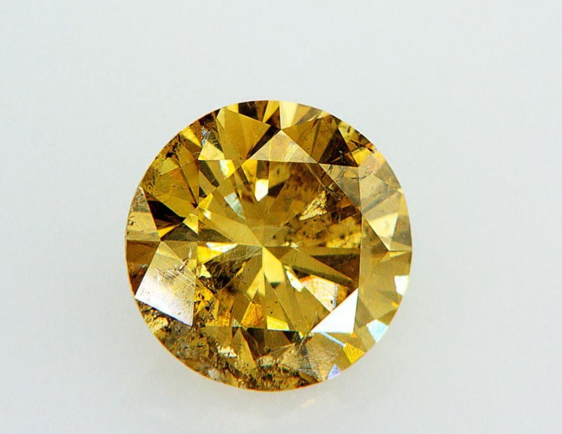 Natural 1.07 ct, Color Fancy Deep Brownish Greenish Yellow/ GIA Graded Diamond (1 of 2)