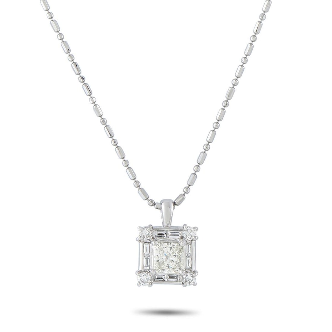 PLATINUM 1.53CT DIAMOND PENDANT NECKLACE (1 of 4)
