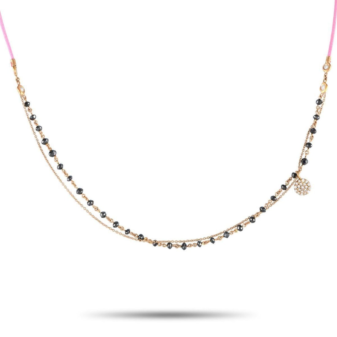 AARON BASHA 18K ROSE GOLD 1.30CT BLACK DIAMOND NECKLACE (1 of 3)