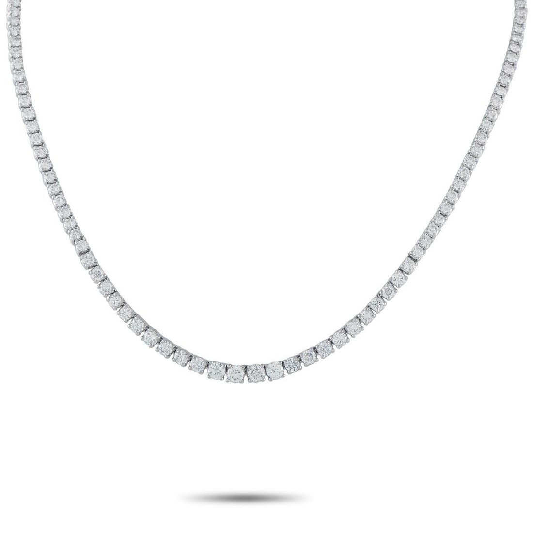 PLATINUM 12.50CT DIAMOND TENNIS NECKLACE (1 of 3)