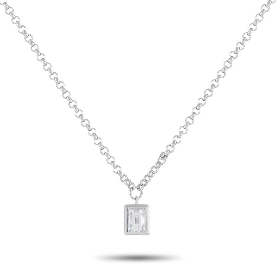 18K WHITE GOLD 0.80CT DIAMOND PENDANT NECKLACE (1 of 4)