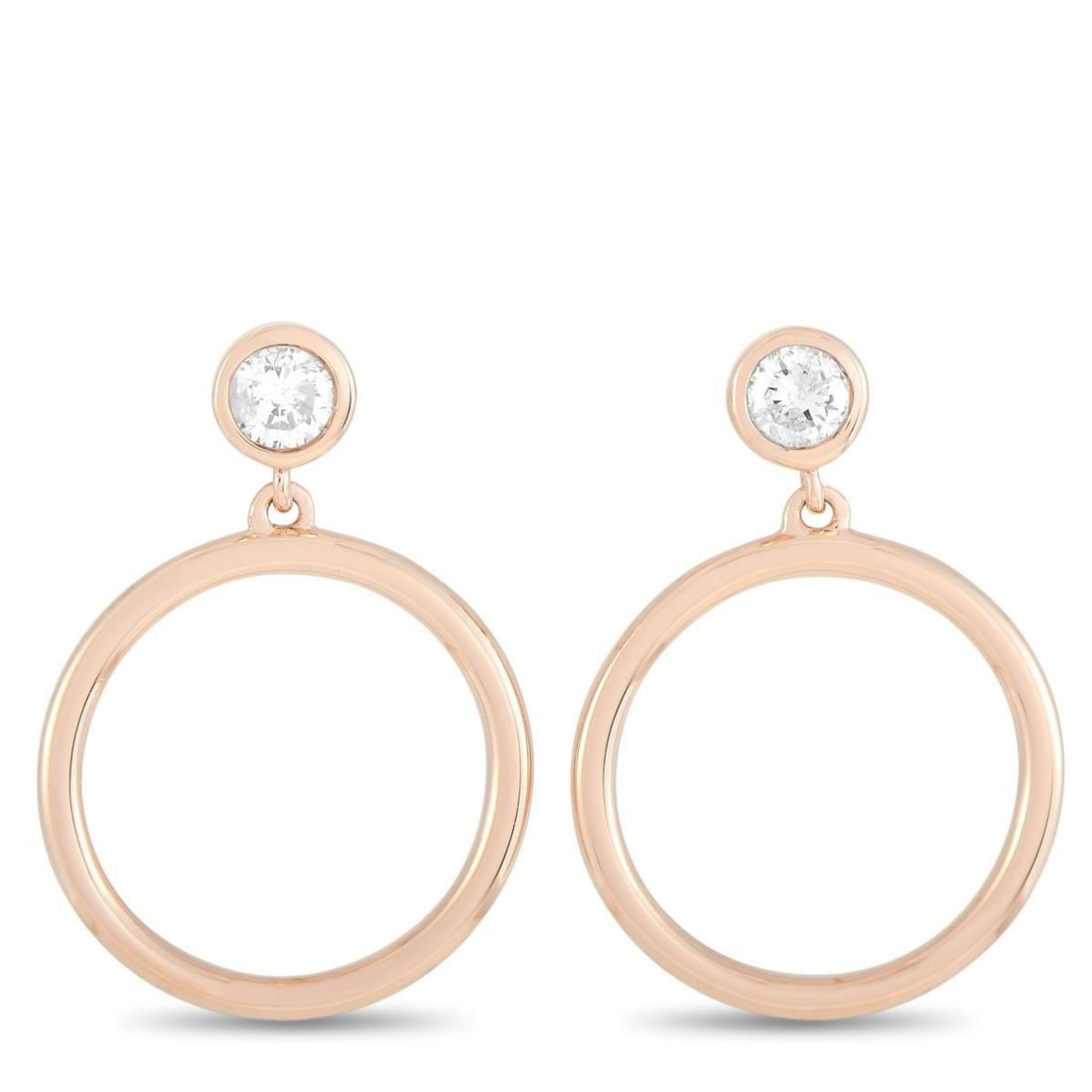 14K ROSE GOLD 0.31 CT DIAMOND EARRINGS (1 of 2)