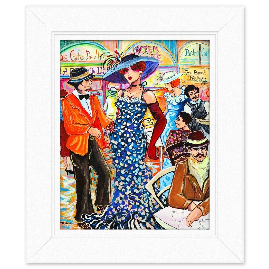 Patricia Govezensky- Original Acrylic on Canvas "A Symphony of Color": Artist: Patricia Govezensky. Medium: Original Acrylic on Canvas. Title: A Symphony of Color. Size: 20" x 16". Measures approx. 26.5" x 22.5" (framed). Signature: Hand signed by the artist.