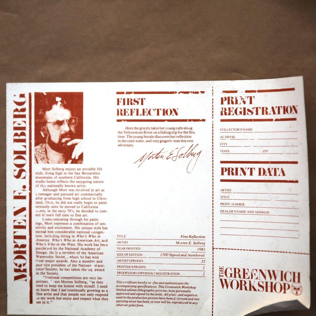 Morten F. Solberg- Offset Lithograph "First Reflection" - 3
