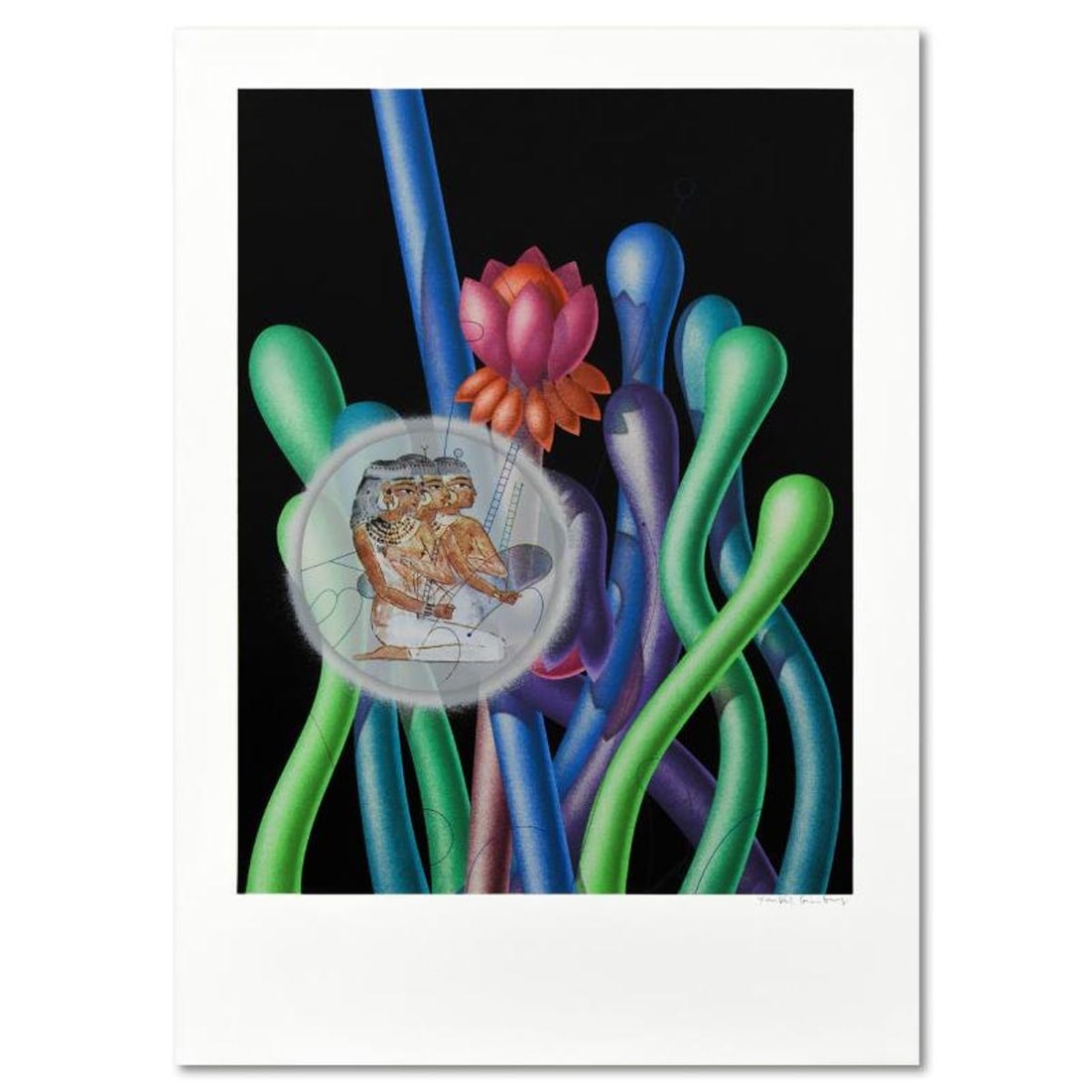 Yankel Ginzburg, "Continuity" Limited Edition Serigraph, Numbered 194/200 and Hand Signed with (1 of 2)