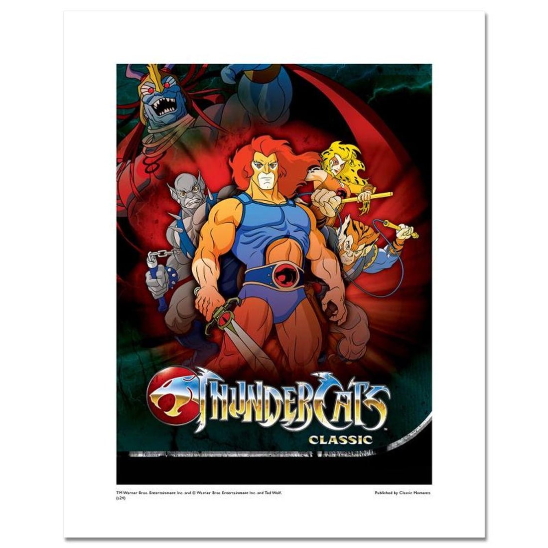 ThunderCats Limited Edition Giclee from Warner Bros., Numbered and with Certificate of Authenticity.: ThunderCats is a limited edition giclee on paper from Warner Bros. featuring classic ThunderCats imagery from the hit 1980's show. Numbered and with a hologram seal, it includes a certificate of