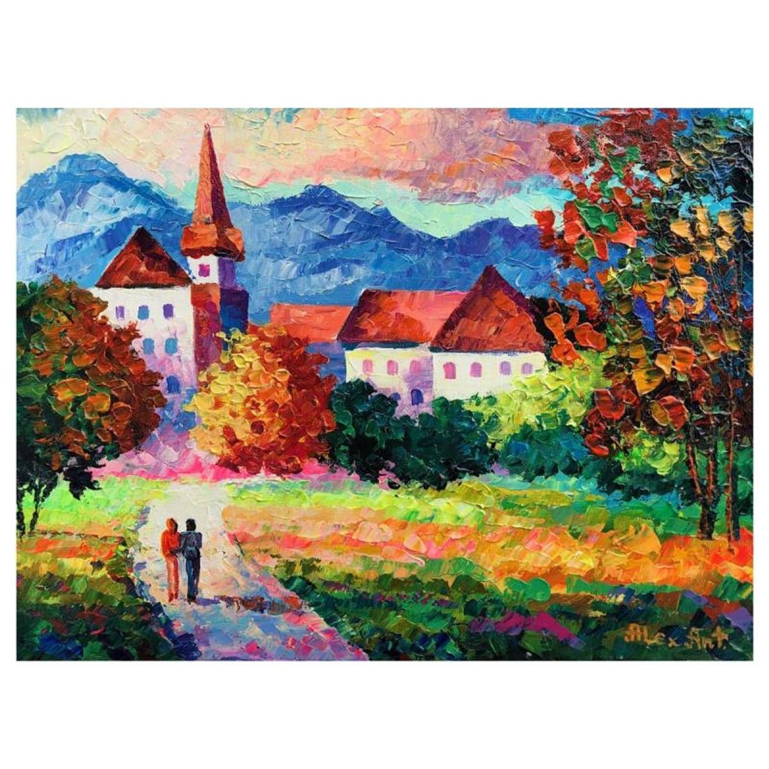 Alexander Antanenka, "Hidden Valley" Original Painting on Canvas, Hand Signed with Letter of: "Hidden Valley" is an original oil painting on stretched canvas by Alexander Antanenka. Hand signed by the artist, the piece comes with a letter of authenticity. Measures approximately 12" x 16" (imag