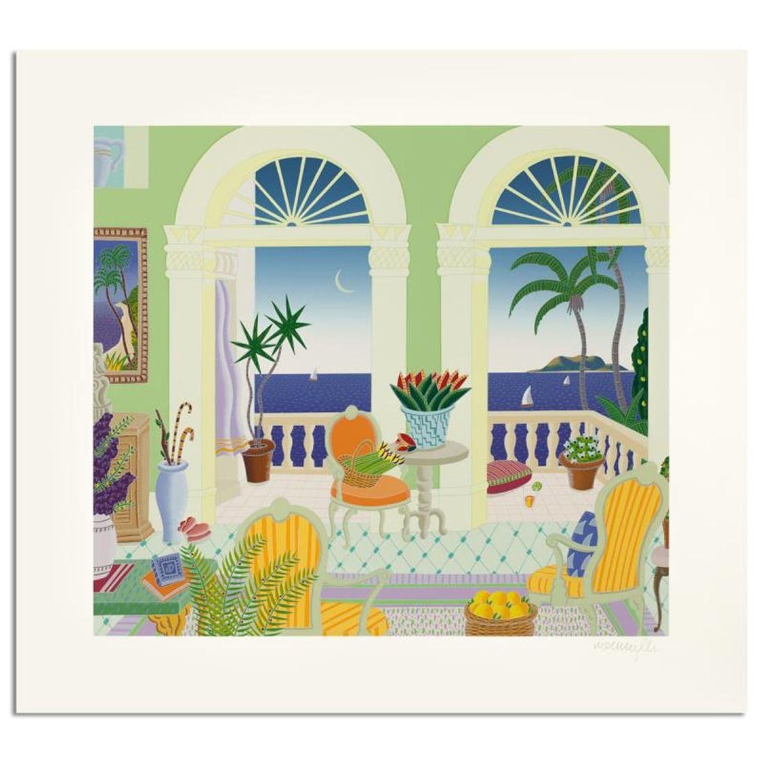 Thomas Mcknight, "Bridgetown (Caribbean Daydreams)" Limited Edition Serigraph, Numbered and Hand (1 of 1)