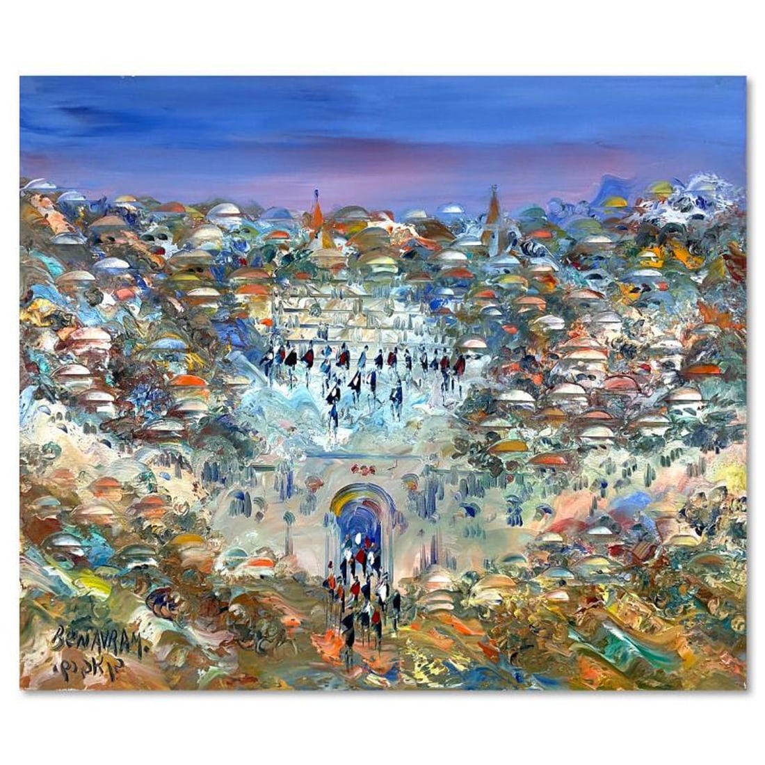 Ben Avram, Original Oil Painting on Gallery Wrapped Canvas, Hand Signed with Letter of Authenticity.: This is an original oil painting on canvas by Ben Avram, hand signed by the artist. This piece comes gallery wrapped. Includes Letter of Authenticity. Measures approx. 24" x 20" (image).