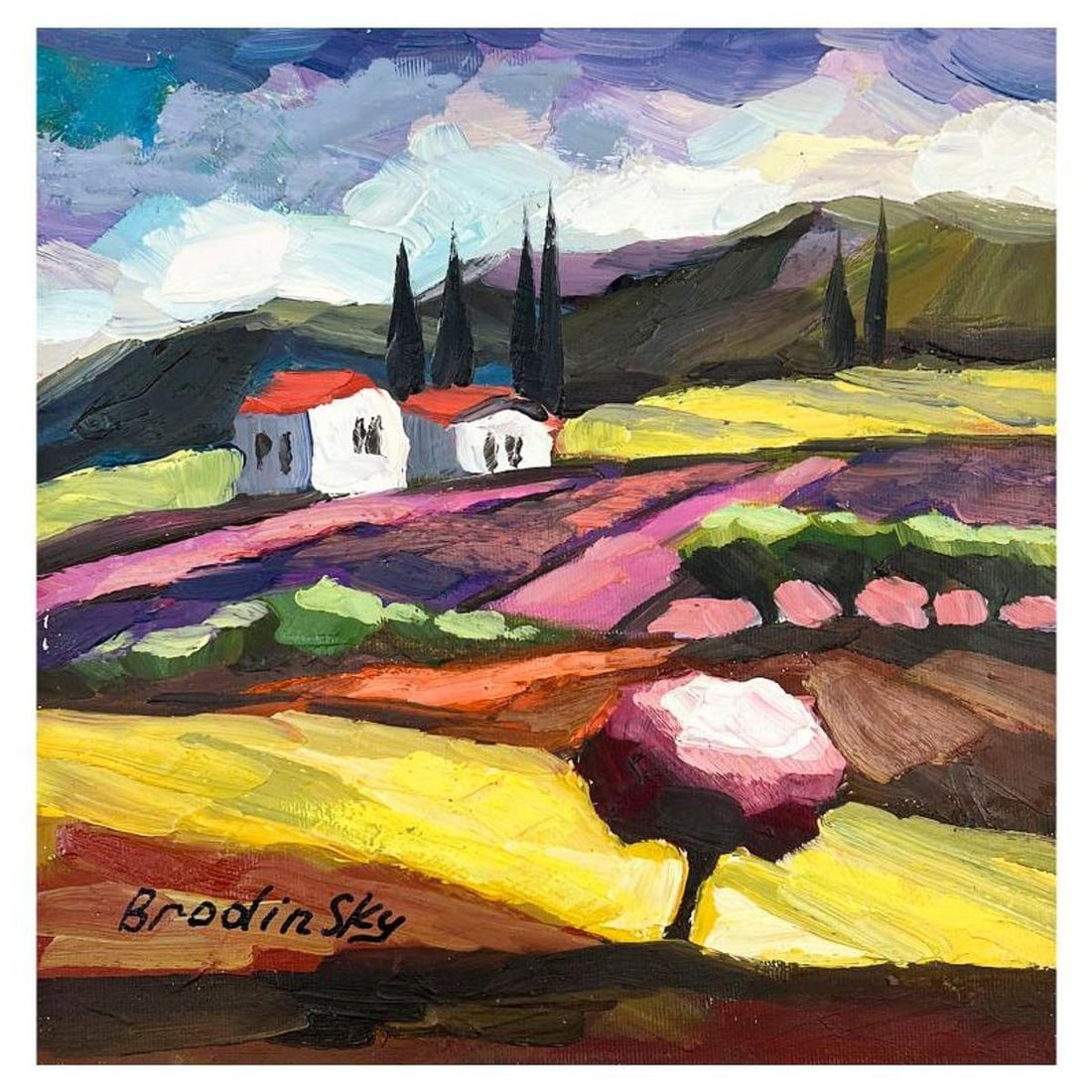 Slava Brodinsky, Hand Signed Original Painting on Canvas with Letter of Authenticity. (1 of 2)