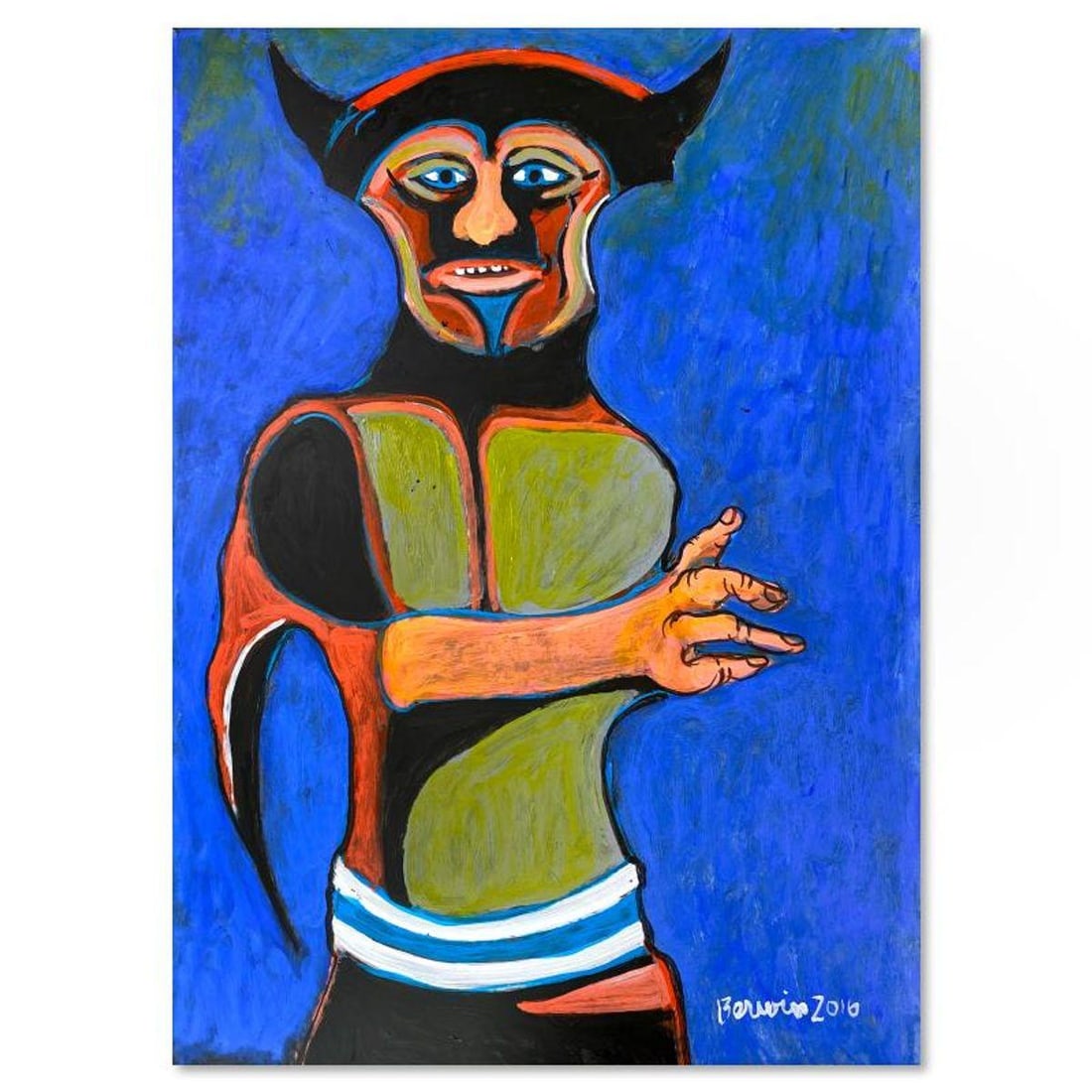 Milton Berwin (1925-2023), Original Painting on Mylar (30" x 22"), Hand Signed with Letter of: This is an original painting on mylar by Milton Berwin (1925-2023), hand signed by the artist. Includes Letter of Authenticity. Measures approx. 30" x 22" (image).