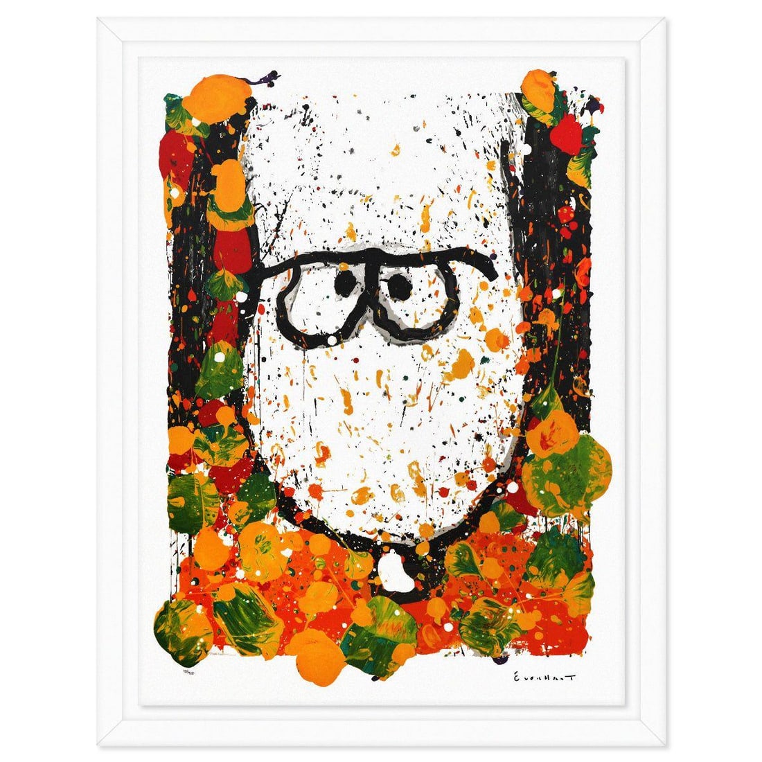 Tom Everhart- Hand Pulled Original Lithograph "Squeeze the Day-Monday": Artist: Tom Everhart. Medium: Hand Pulled Original Lithograph. Title: Squeeze the Day-Monday. Size: 38" x 29". Measures approx. 43" x 34" (framed). Signature: Hand signed and numbered. Certificate of