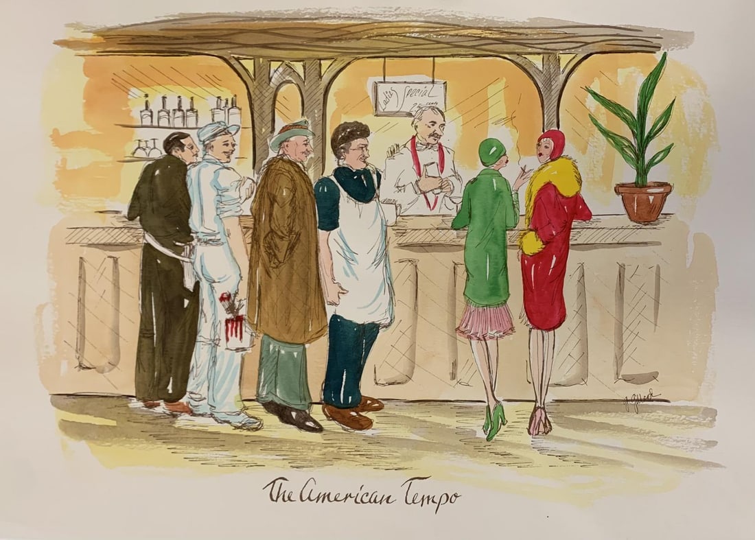 G. Gillard- Monotype watercolor on paper "The American Tempo" (1 of 1)