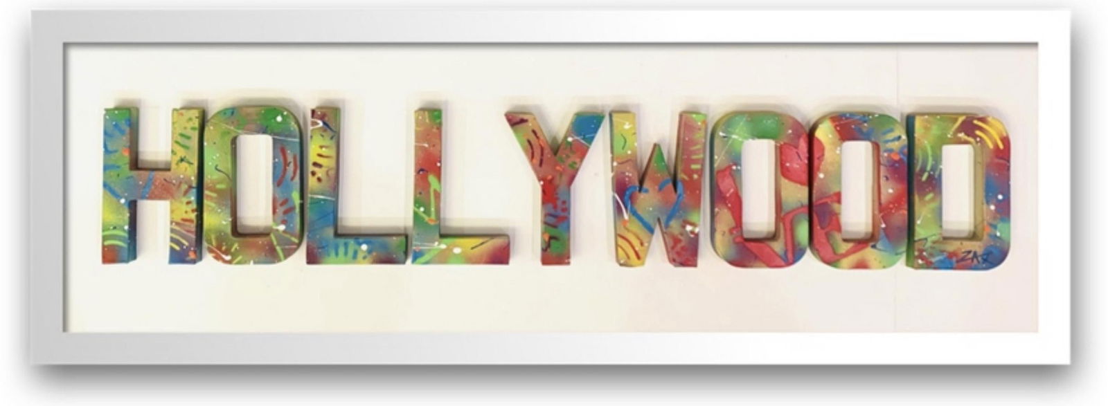 E.M. Zax.- 1/1 Unique hand painted 3D wall sculpture "Hollywood" (1 of 2)