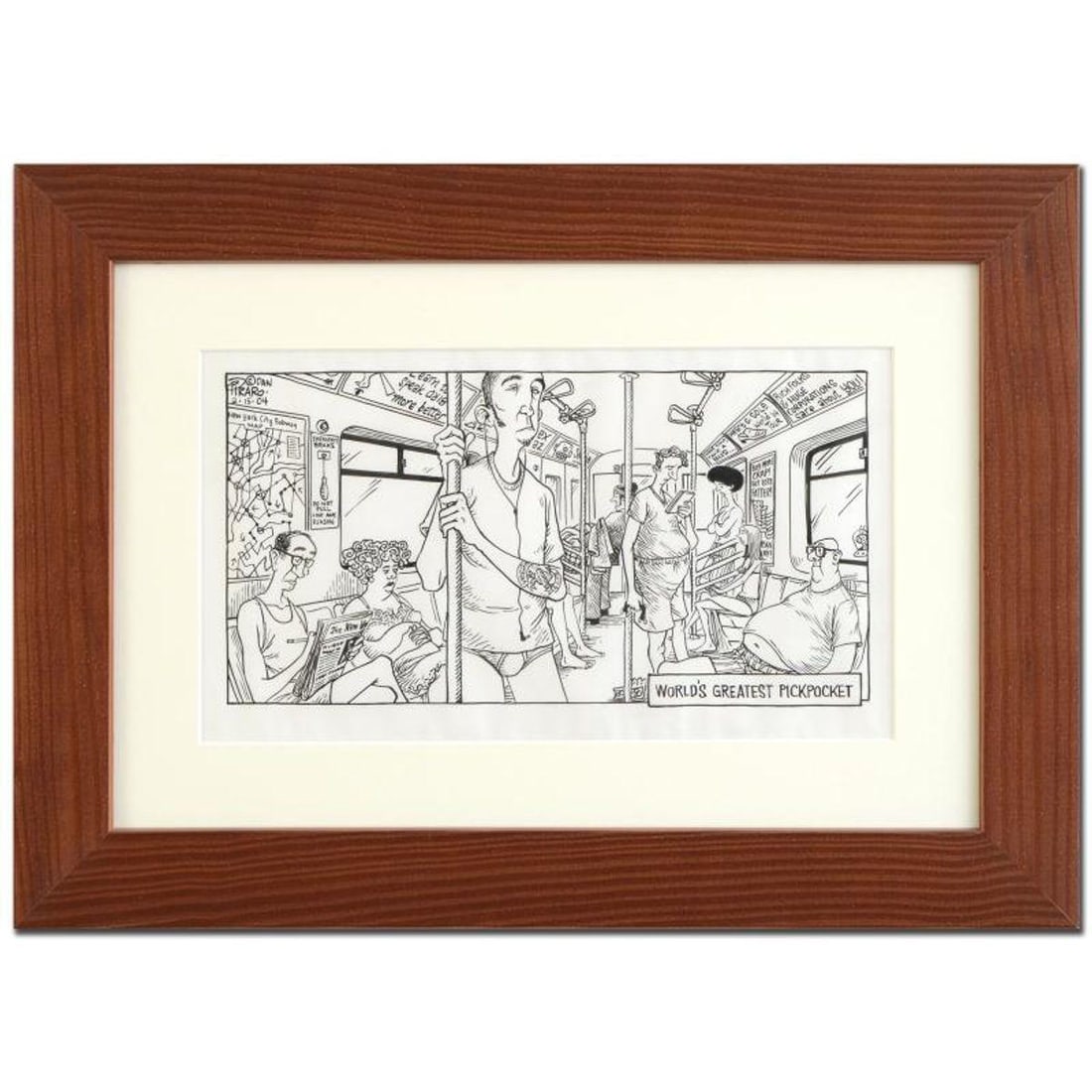 Bizarro, "The World's Greatest Pickpocket" is a Framed Original Pen & Ink Drawing by Dan Piraro,: Enter a surreal and satirical world of twisted imagination and award winning creativity. "The World's Greatest Pickpocket" is an original pen & ink drawing on paper by Dan Piraro, creator of the criti