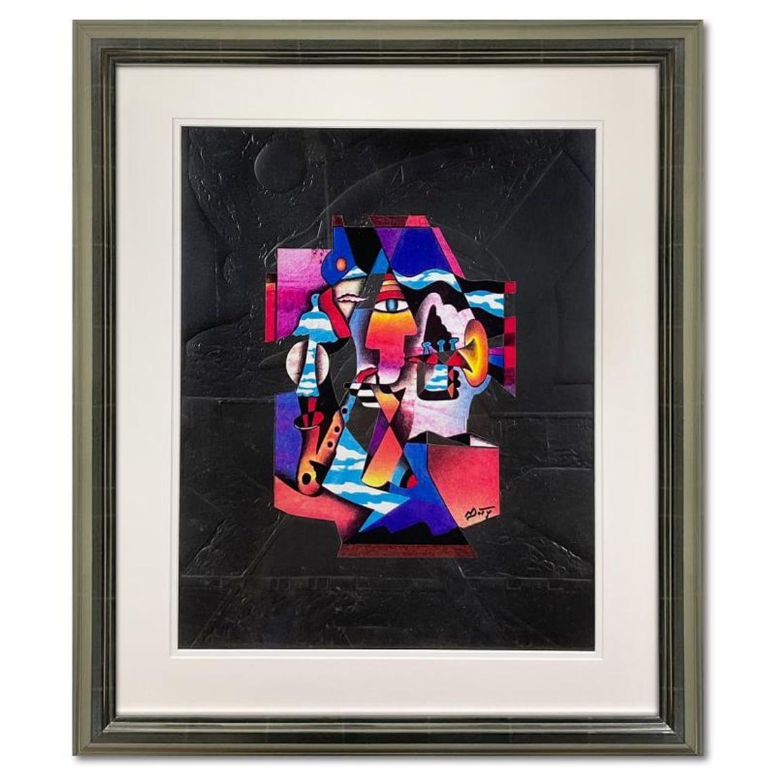 Neal Doty (1941-2016), Framed One-of-a-Kind Mixed Media on Foil, Hand Signed with Letter of (1 of 2)