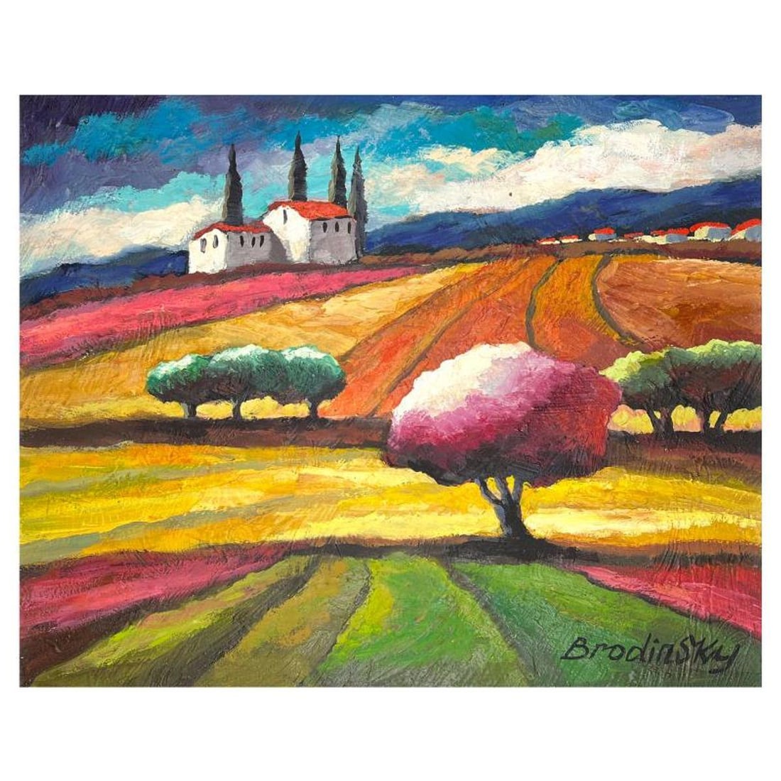 Slava Brodinsky, Hand Signed Original Painting on Canvas with Letter of Authenticity. (1 of 2)