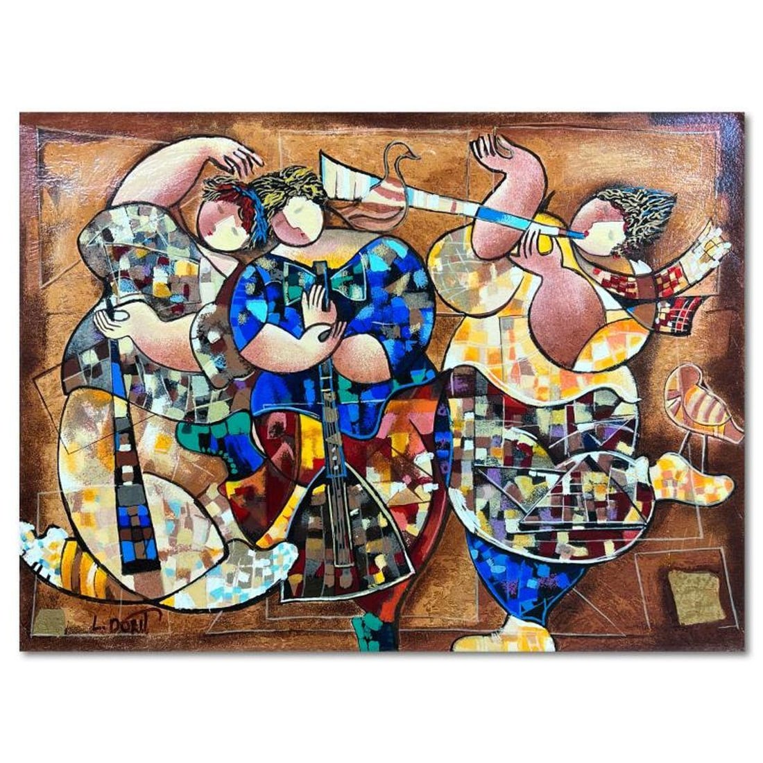 Dorit Levi, "Peaceful Feelings" Limited Edition Serigraph, Hand Signed and Numbered with Letter of (1 of 2)