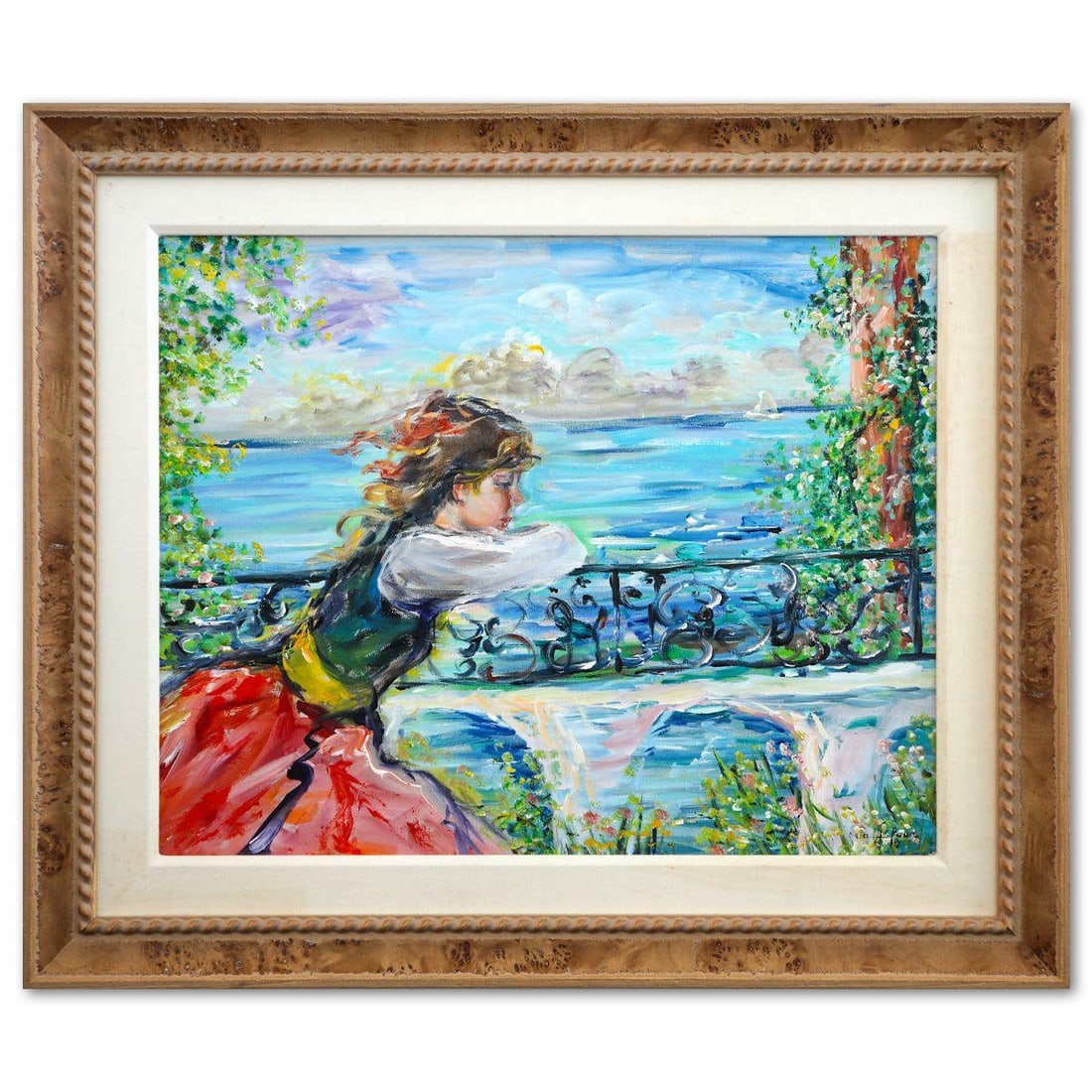 Rita Asfour- Original Oil Painting "Venetian View": Artist: Rita Asfour. Medium: Original Oil Painting. Title: Venetian View. Size: 23" x 29". Measures approx. 33" x 39" (framed). Signature: Hand Signed. Reference#: 74482.