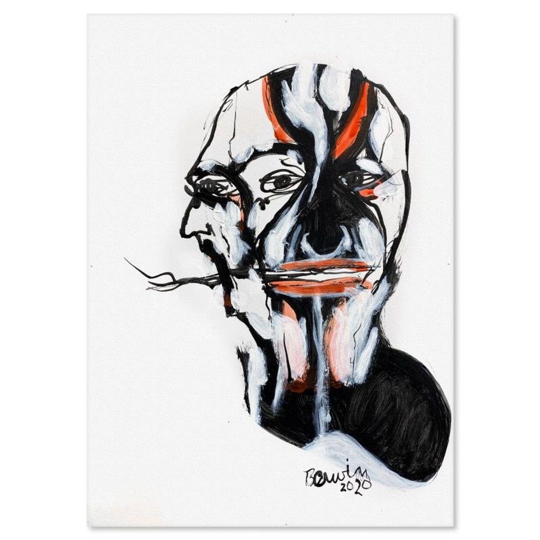 Milton Berwin (1925-2023), Original Painting (14" x 11"), Hand Signed with Letter of Authenticity. (1 of 2)