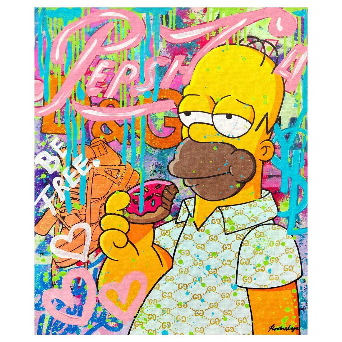 Nastya Rovenskaya- Mixed Media on Canvas "In Glaze We Trust" (1 of 2)