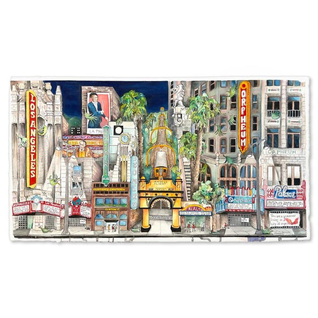 Linnea Pergola, "After the Santa Anas" Original Painting, Hand Signed with Letter of Authenticity. (1 of 2)