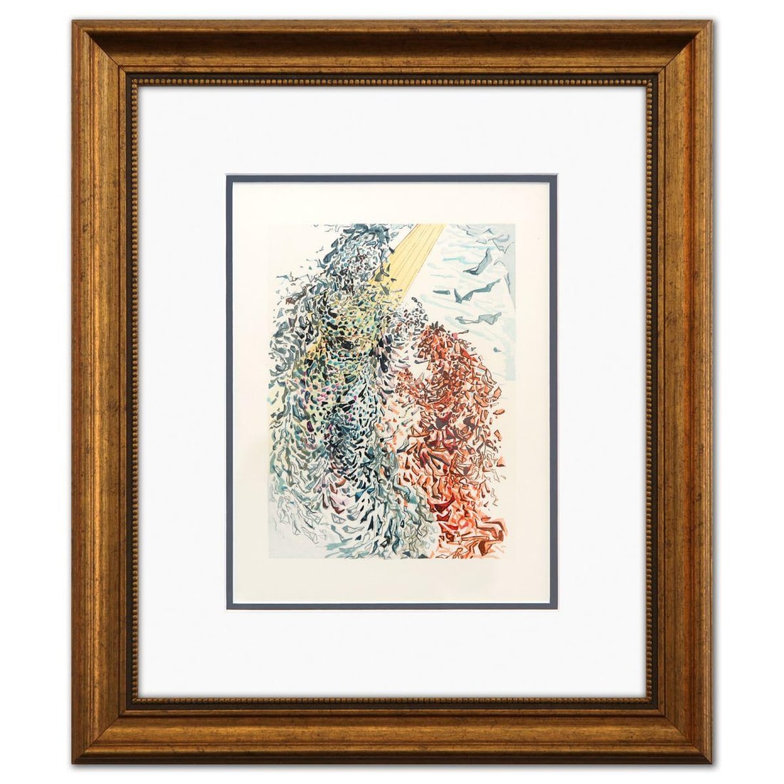 Salvador Dali- Original Color Woodcut on B.F.K. Rives Paper "Purgatory 11" (1 of 2)