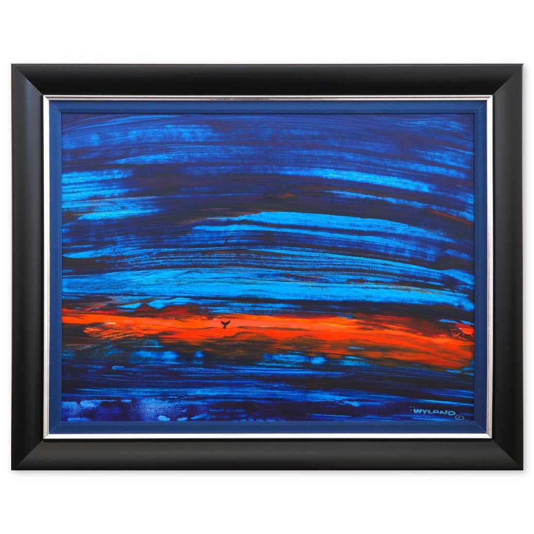 Wyland- Original Painting on Canvas "Abstract": Artist: Wyland. Medium: Original Painting on Canvas. Title: Abstract. Size: 30" x 40". Measures approx. 38" x 48" (framed). Signature: Hand signed. Certificate of Authenticity: Is included. Reference#