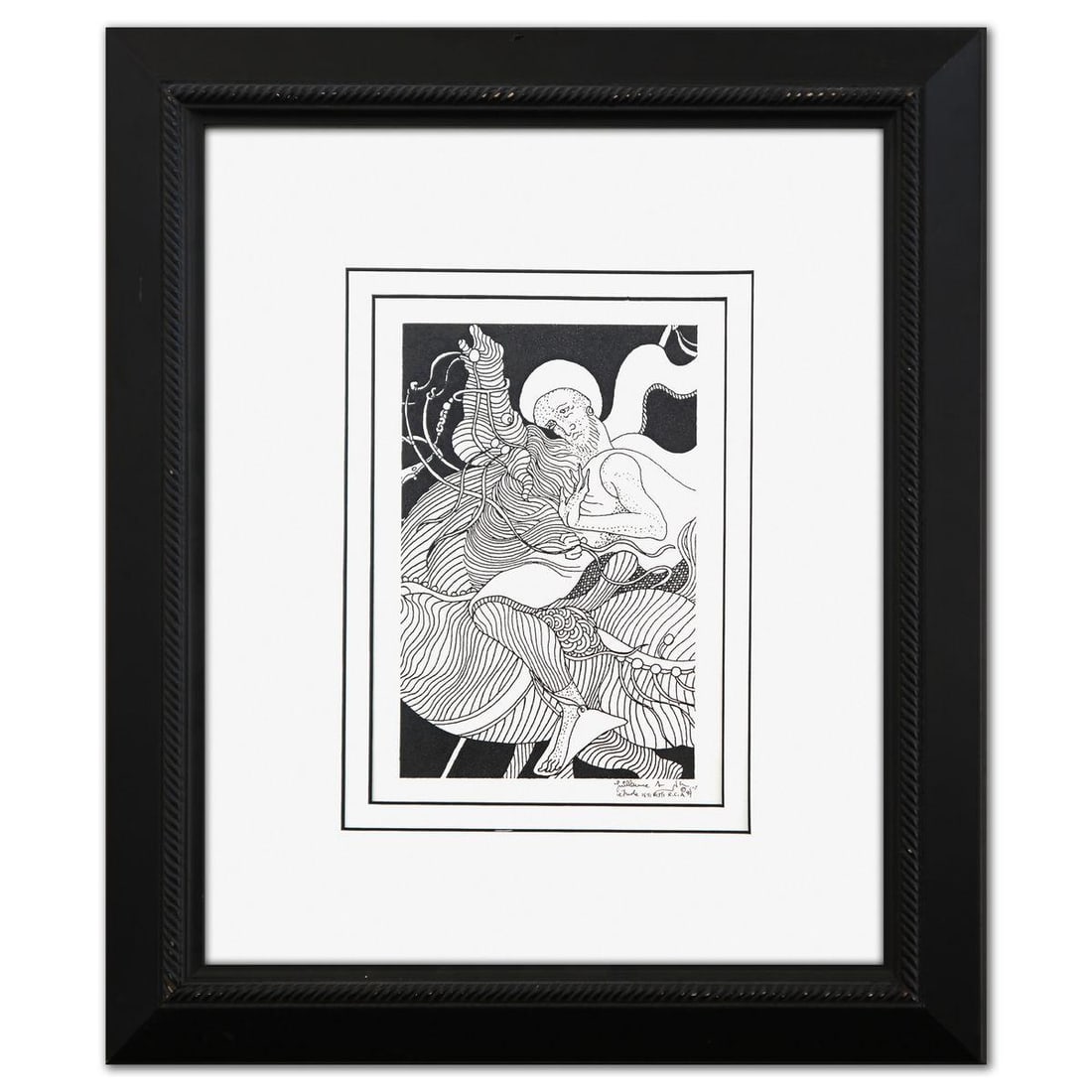 Guillaume Azoulay- Original Drawing: Artist: Guillaume Azoulay. Medium: Original Drawing. Size: 10" x 7". Measures approx. 20" x 17" (framed). Signature: Hand Signed. Certificate of Authenticity: Is included. Reference#: 26362.