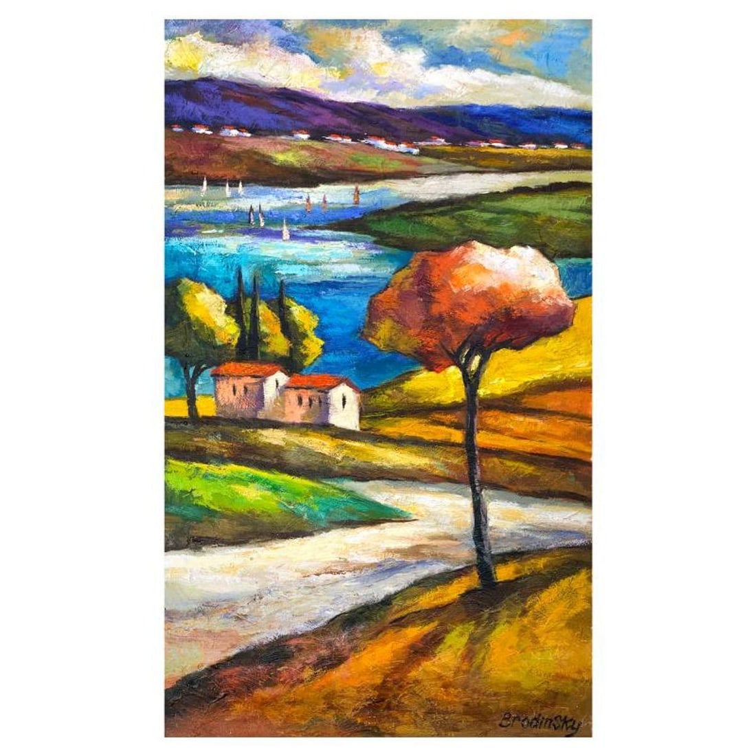 Slava Brodinsky, Original Oil Painting on Canvas, Hand Signed with Letter of Authenticity. (1 of 2)