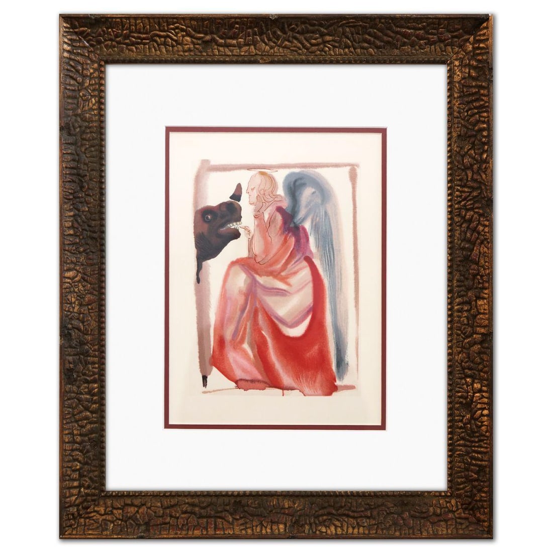 Salvador Dali- Original Color Woodcut on B.F.K. Rives Paper "Paradise 6" (1 of 2)