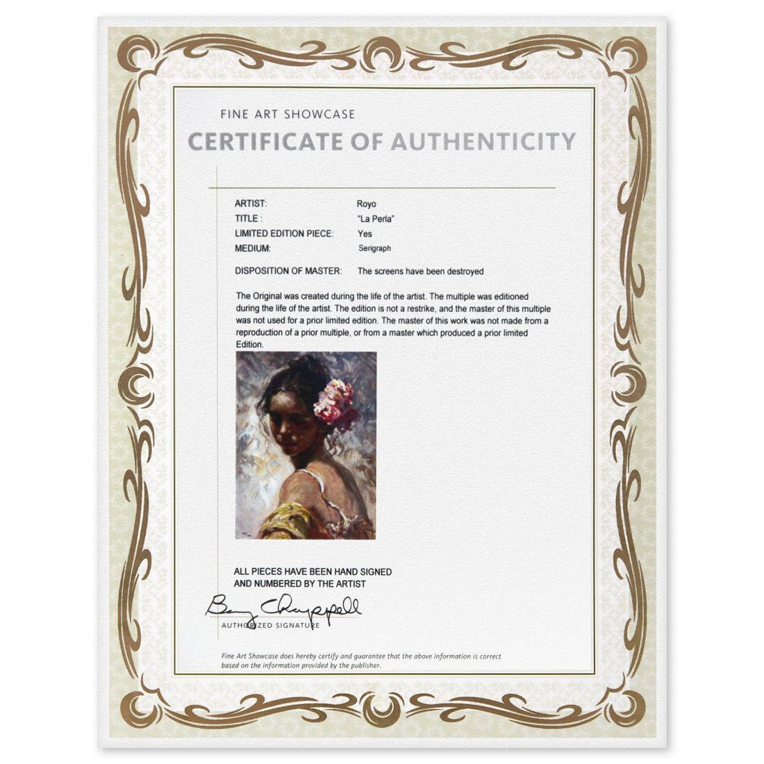 Royo- Serigraph "La Perla" - 4