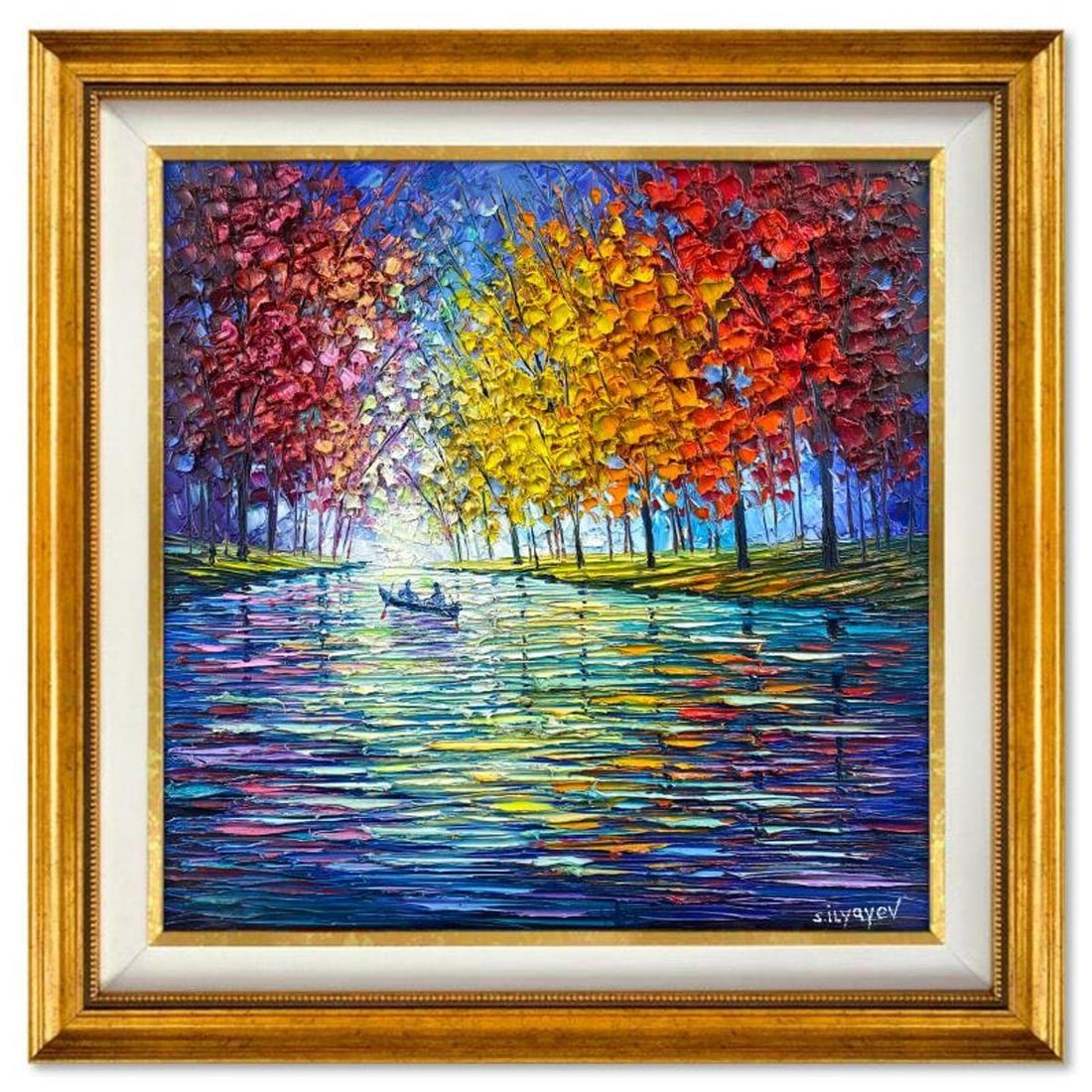Slava Ilyayev, Framed Original Oil Painting on Canvas, Hand Signed with Letter of Authenticity.: This is an original oil painting on canvas by Slava Ilyayev, hand signed by the artist. This piece comes custom framed. Includes Letter of Authenticity. Measures approx. 30.5" x 30.5" (frame), 23.5" x