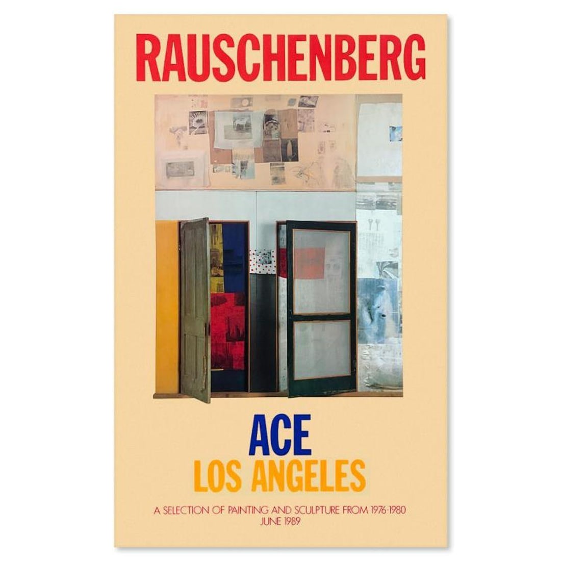 Robert Rauschenberg (1925-2008), Vintage Poster (38" x 60") from 1989 with Letter of Authenticity. (1 of 2)