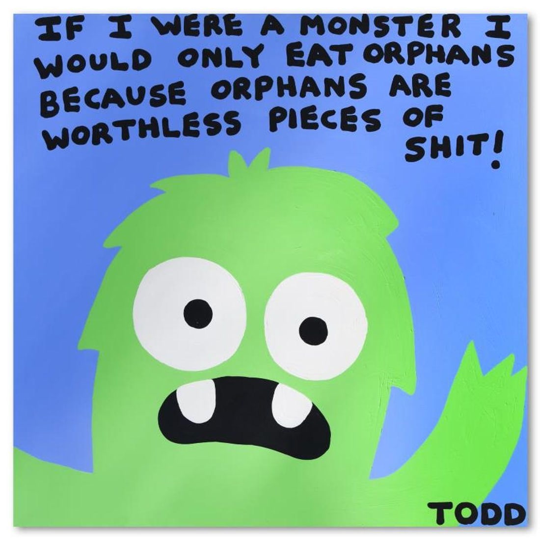 Todd Goldman, "If I Were a Monster" Original Acrylic Painting on Gallery Wrapped Canvas (48" x 48"), (1 of 2)