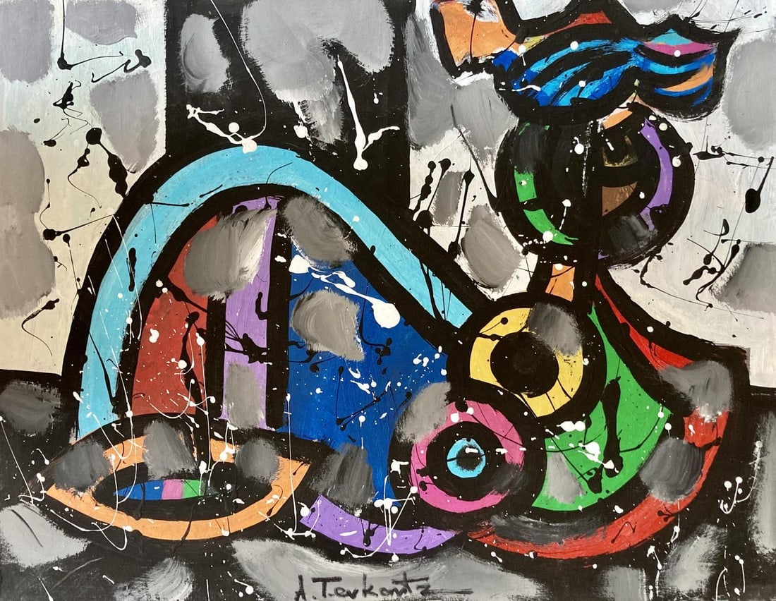 Ara Tevkantz (b. 1956)- Mixed media on paper (1 of 1)