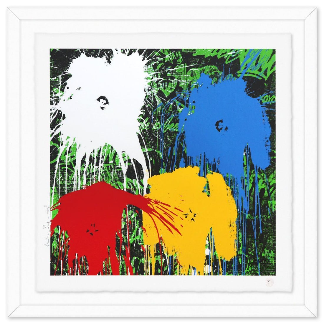 Mr Brainwash- Silkcreen on Paper "Flowarh$ - II (F), 2021" (1 of 4)