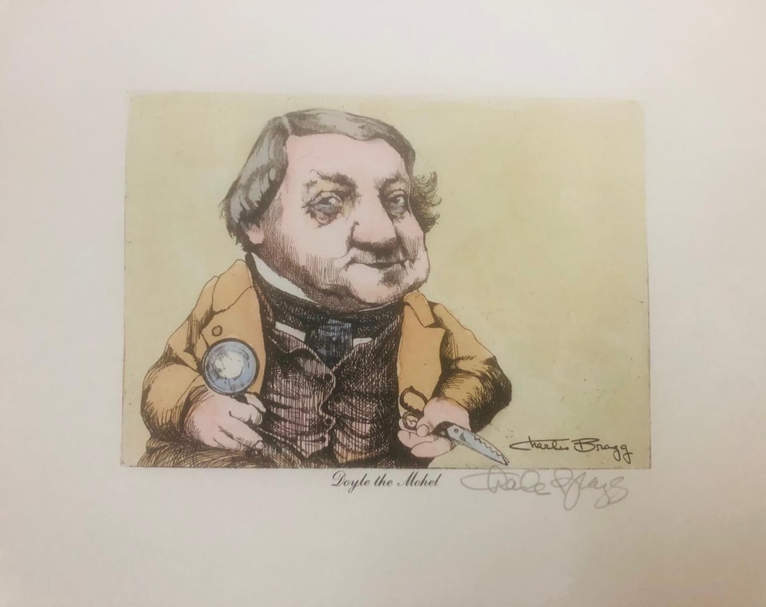 Charles Bragg- Hand watercolor over lithograph on paper "Unknown" (1 of 1)