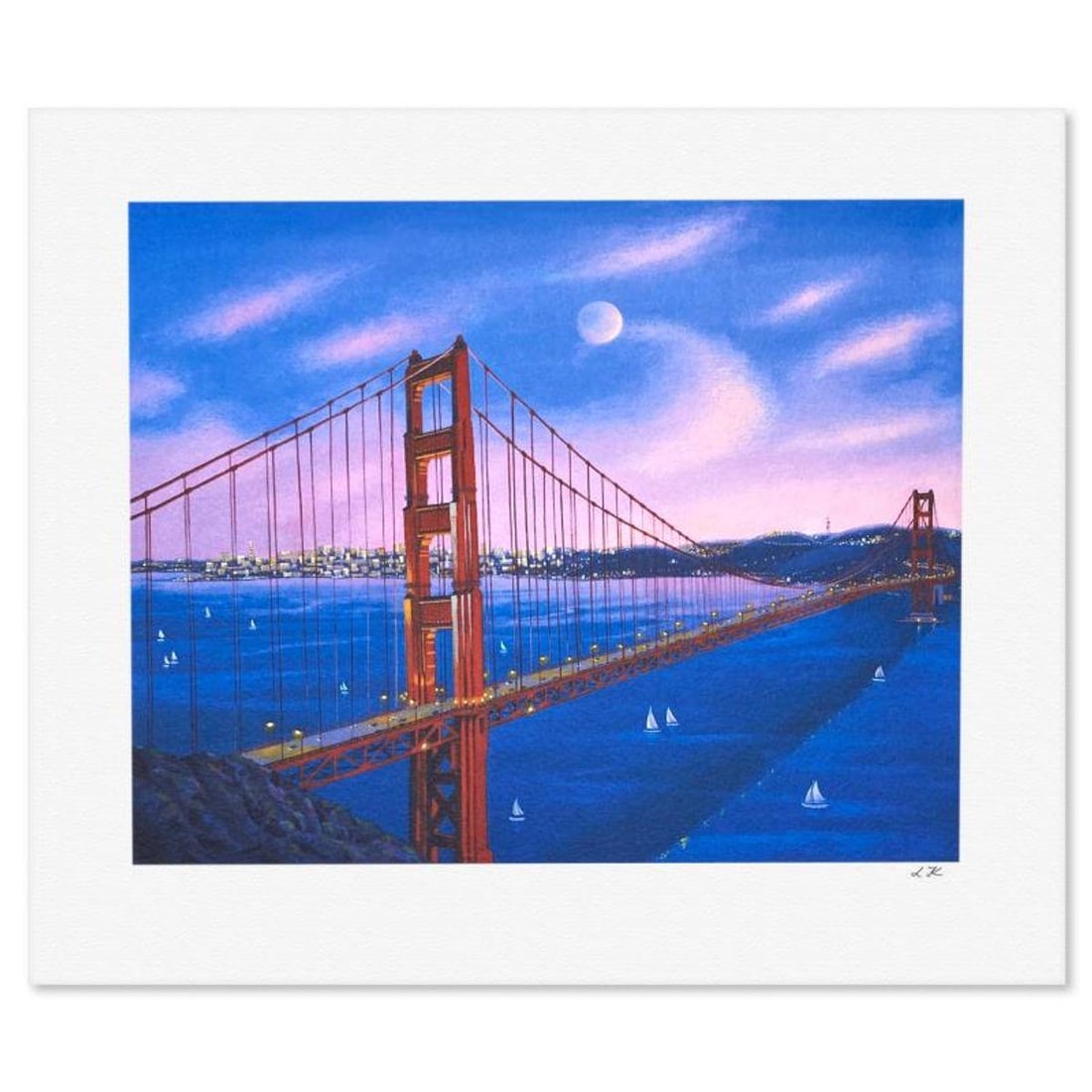 Liudmila Kondakova, "Golden Gate" Limited Edition Lithograph, Numbered and Hand Signed with: Golden Gate is a limited edition lithograph on paper by Liudmila Kondakova, hand signed by the artist. Includes Certificate of Authenticity from Chalk & Vermilion Fine Arts. Measures approx. 12" x 11.