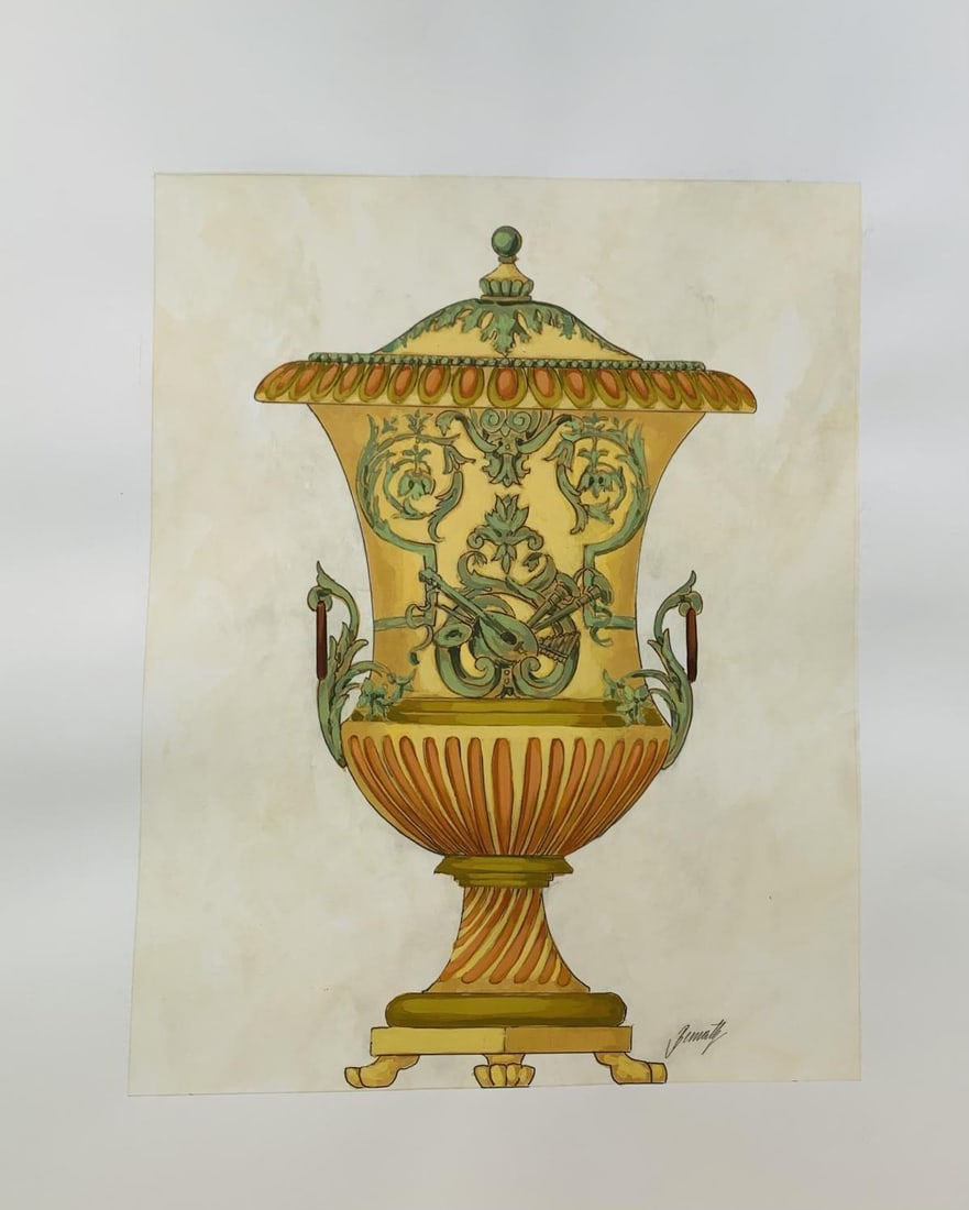 Bemotly- Original watercolor on paper: Artist: Bemotly. Medium: Original watercolor on paper. Size: 24" x 30". Signature: Signed. Reference#: 38234.