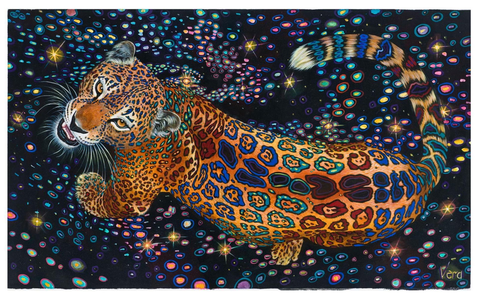 Vera V. Goncharenko- Original Giclee on Canvas "Strong Tiger" (1 of 1)