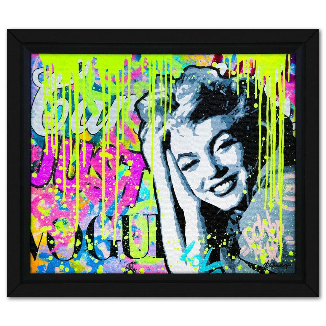 Nastya Rovenskaya- Original Oil on Canvas "Radiant Diva": Artist: Nastya Rovenskaya. Medium: Original Oil on Canvas. Title: Radiant Diva. Size: 24" x 30". Measures approx. 29" x 35" (framed). Signature: Hand signed by the artist. Certificate of Authenticity: